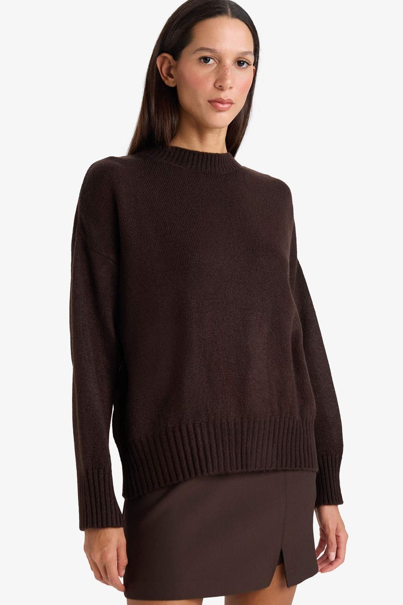 DeFacto Oversize Fit Crew Neck Knitwear Pullover - Image 1