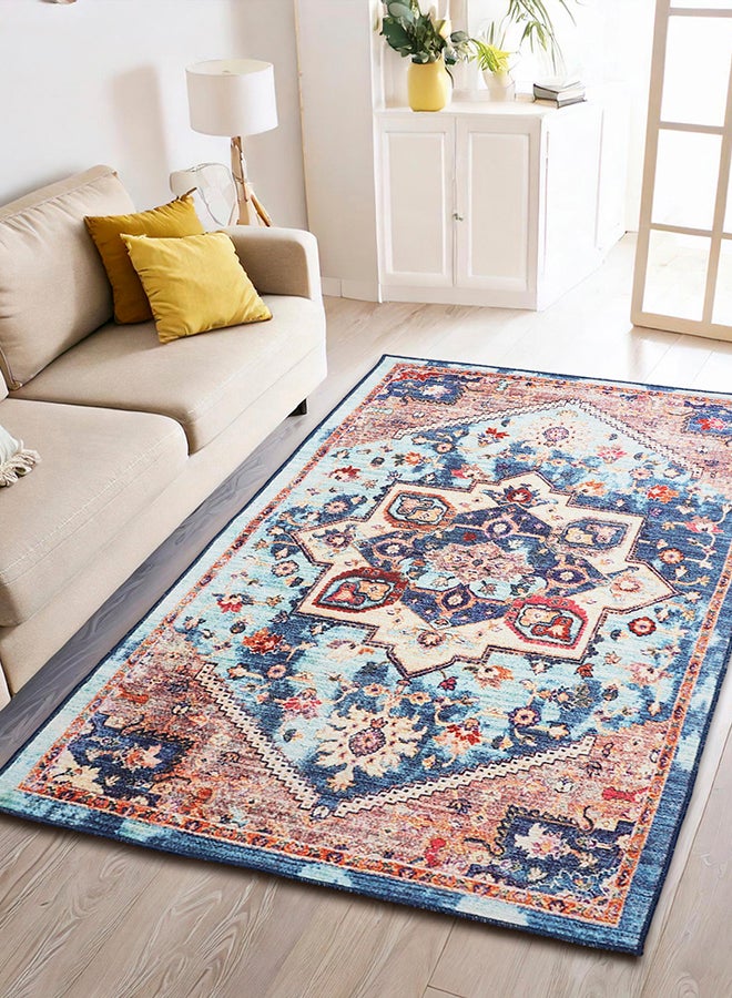 Status Contract سجادة عداء فارسية عتيقة مطبوعة متعددة لغرفة النوم / منطقة المعيشة / المنزل مع قاعدة مضادة للانزلاق، 121 × 182 سم - Image 1