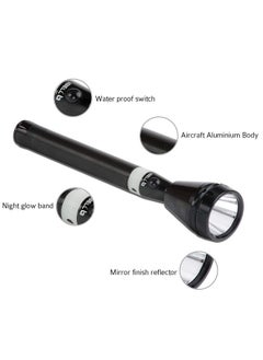 iBELL IBELL Fl8336 Rechargeable Flashlight Torch, Long Beam Range, Aircraft Aluminium Body, Bright Led Light - Black(Aluminum, Pack of 1)  - Image 4