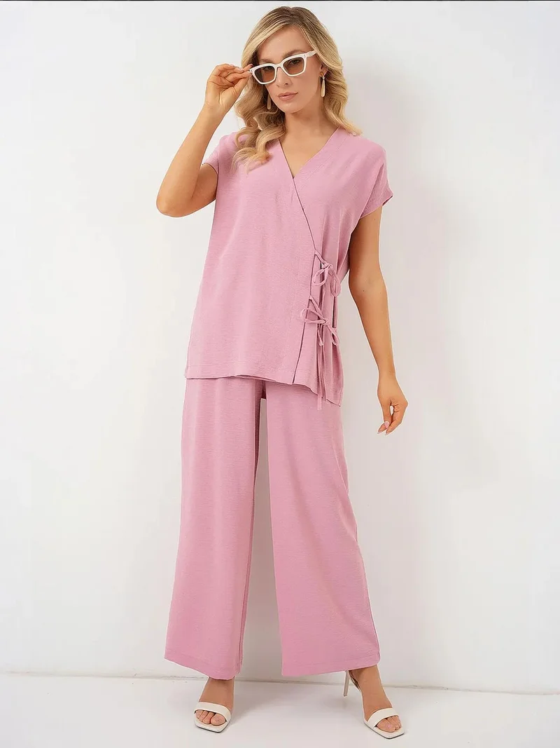 BDART V-Neck Textured Two-Piece Co-ord Set