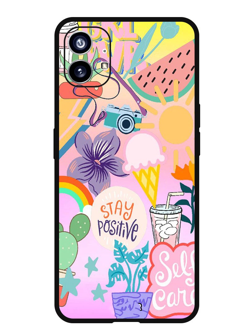 Theodor Protective Case Anti Scratch Shock Proof Bumper Cover For Nothing Phone 1 Stay Positive - Image 1