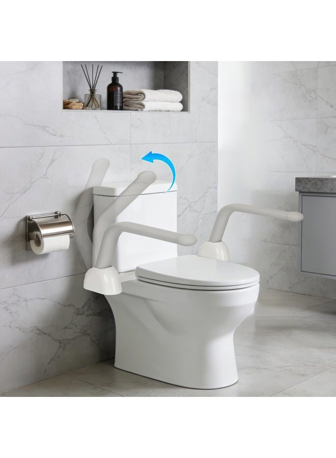 Srora Toilet Safety Rails,Toilet Rails Heavy Duty (520 Lbs) Hand Rail,Toilet Seat Riser With Handles,Easy Installation For Handicap Senior Bariatrics, Elderly Balance - Padded Armre - Image 5