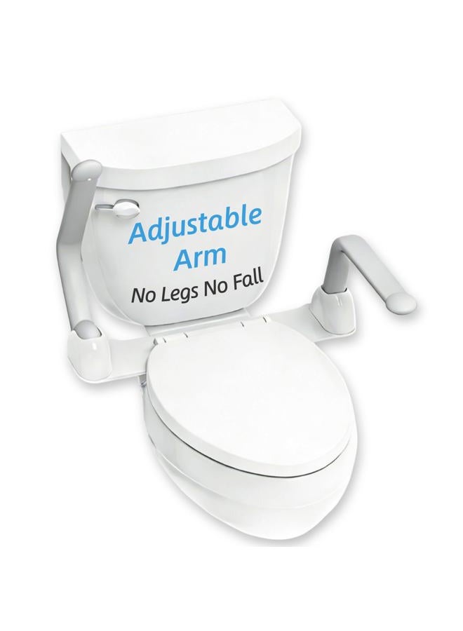 Srora Toilet Safety Rails,Toilet Rails Heavy Duty (520 Lbs) Hand Rail,Toilet Seat Riser With Handles,Easy Installation For Handicap Senior Bariatrics, Elderly Balance - Padded Armre - Image 1