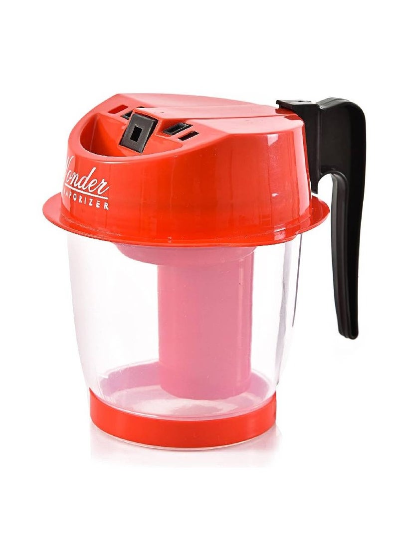 Wonder Professional Plastic Vaporizer Steam Inhaler - Red - Image 1