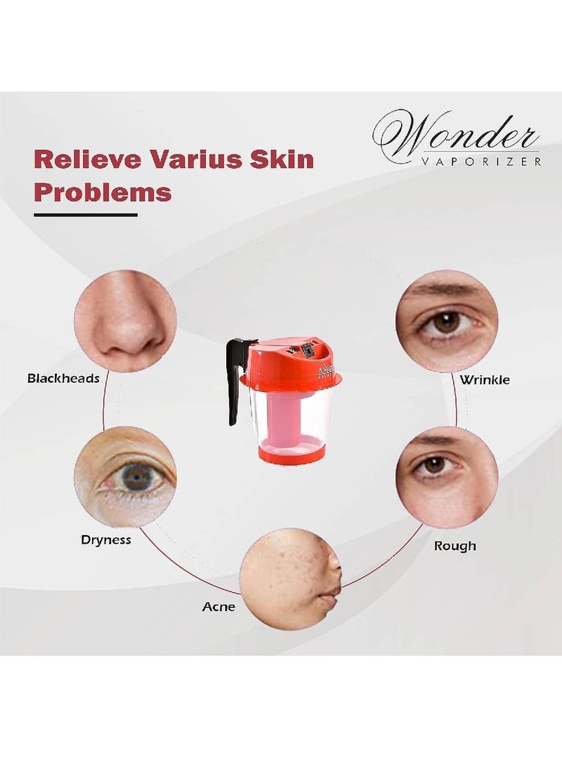 Wonder Professional Plastic Vaporizer Steam Inhaler - Red - Image 2