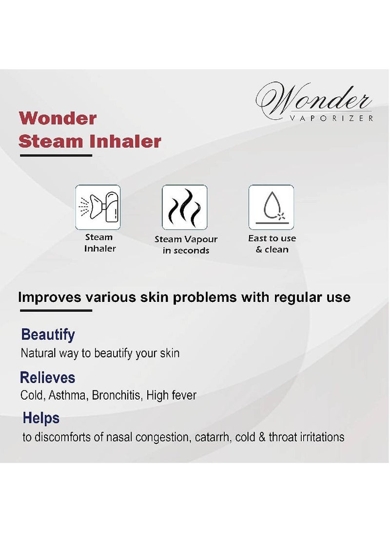 Wonder Professional Plastic Vaporizer Steam Inhaler - Red - Image 4