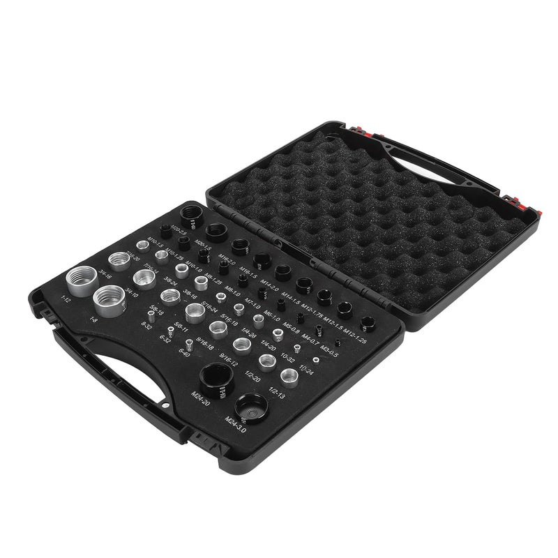 44PCS Nut and Thread Checker Set, Aluminum Alloy Construction, High Accuracy Metric and Imperial Nut Identifier Gauges, with Storage Box for Easy Portability and Organiza - Image 4