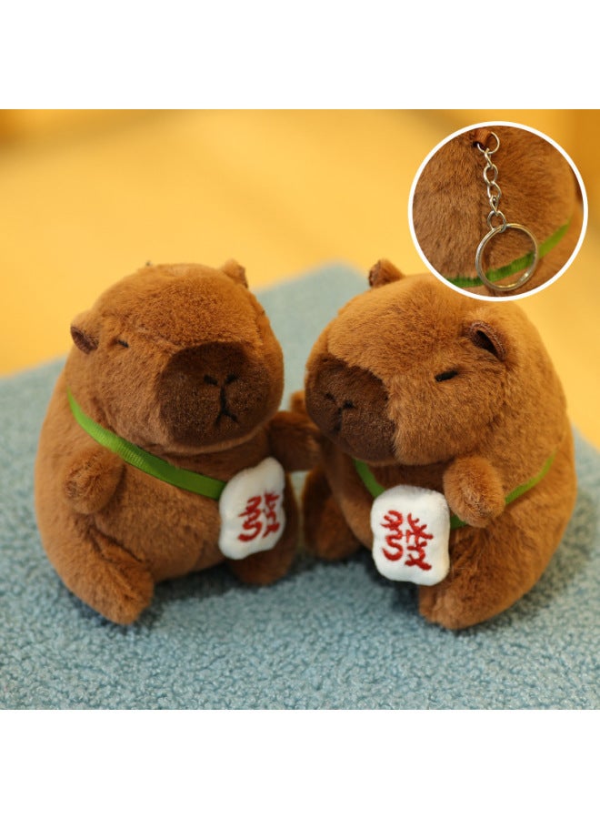 Internet Red Capi Bar Plush Doll Pendant Capybara Toy Schoolbag Hanging Keychain Doll Toy Stall