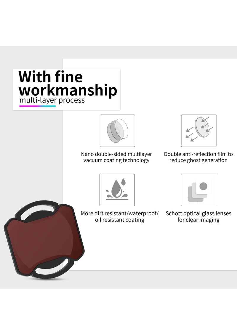 Zikra مجموعة فلاتر ND لملحقات DJI Avata 2، 6 قطع فلاتر عدسة كاميرا جيمبال بلاستيكية لـ DJI Avata 2 (CPL، UV، ND8، ND16، ND32، ND64) - Image 5