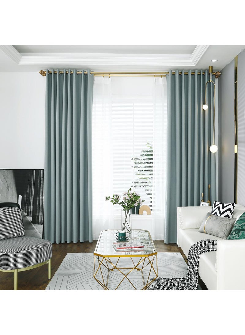 Bluejw ستائر خارجية معتمة من قطعتين باللون الأزرق الفاتح - Image 1