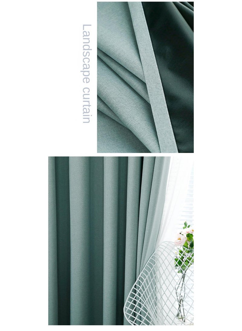 Bluejw ستائر خارجية معتمة من قطعتين باللون الأزرق الفاتح - Image 3