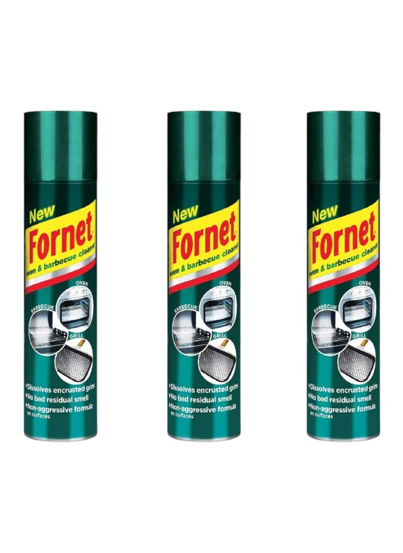 Fornet Oven and barbecue equipment cleaner spray, 300 ml * 3 packages 