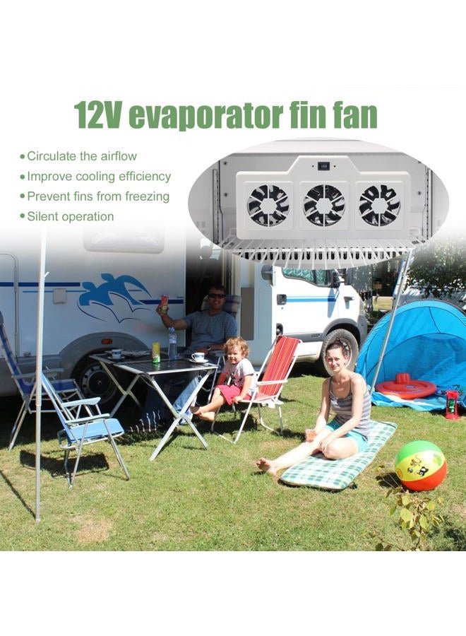 FBULWSEC 12V RV Refrigerator Cooling Fan RV Fridge Evaporator Fin Fan with Three 2.5" Powered Fans, Adjustable Speed, Prevents Ice, Optional Remote Control, High Airflow, Quiet Operation - Image 5