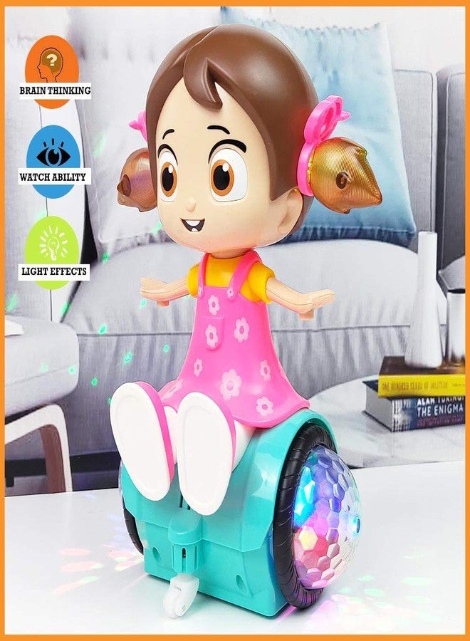 Negi 360 Degree Rotating Musical Dancing Girl Doll Activity Play Center Toy with Flashing Lights and Bump and Go Action for Kids - Image 2