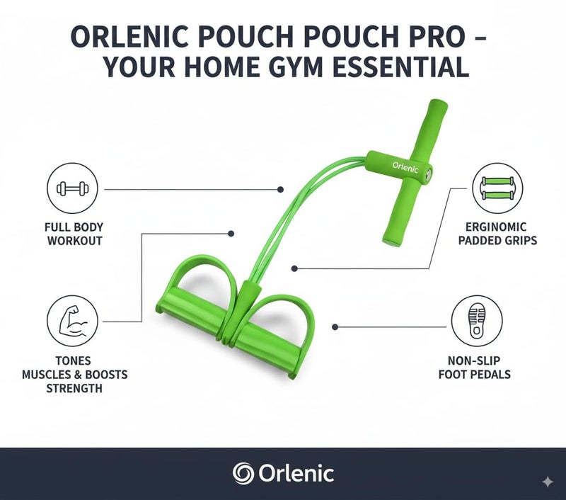 أورلينيك 21 شريط مقاومة للياقة البدنية من Orlenic مع 4 أنابيب دواسة سحب الكاحل، أشرطة تمرين قابلة للتعديل لتدريب القوة واليوغا والبيلاتس والمرونة، معدات تمرين الجسم بالكامل للمنزل والمكتب - Image 5