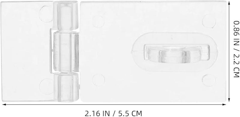 Transparent Acrylic Hinge Hasp Latch Lock 50Pcs For Jewelry Box Cabinet Door Display Case - Image 3