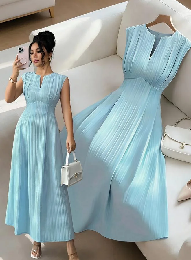 Take Two sky blue Women's solid color dress for Women | Best Price UAE
