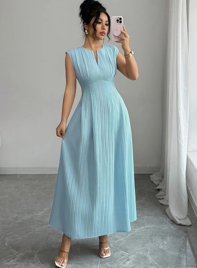 Take Two sky blue Women's solid color dress for Women | Best Price UAE