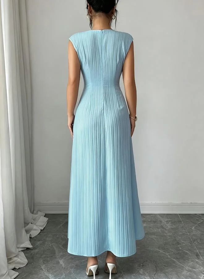 Take Two sky blue Women's solid color dress for Women | Best Price UAE