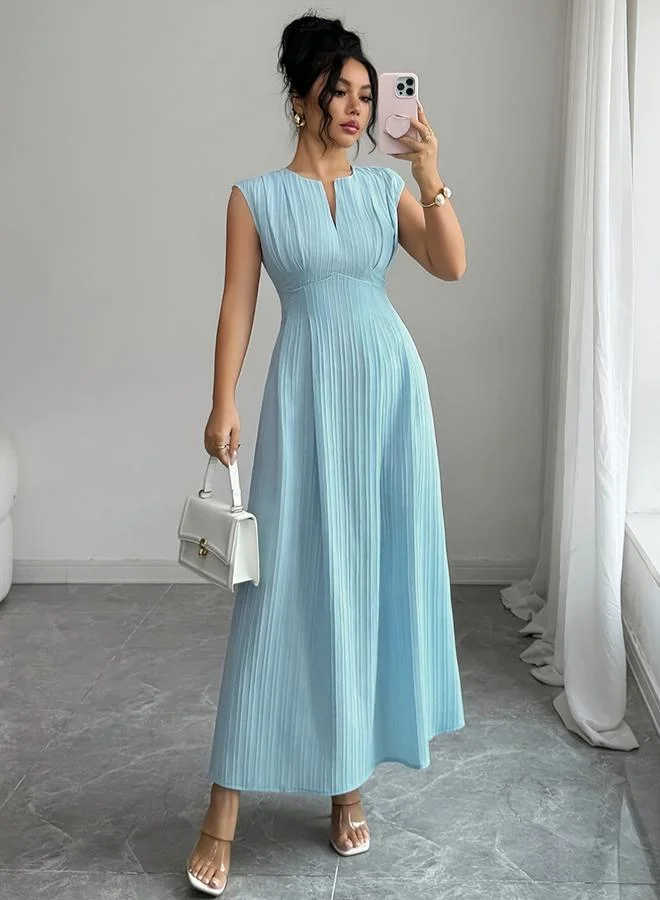 Take Two sky blue Women's solid color dress for Women | Best Price UAE