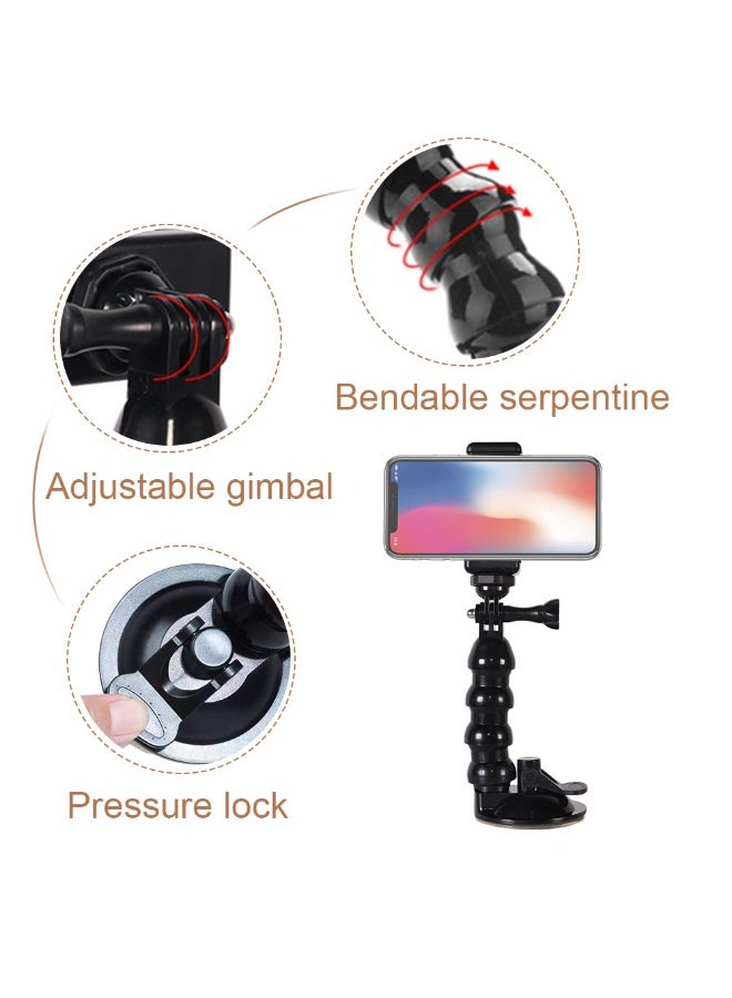 Heavy-Duty Suction Cup Camera Mount – Flexible Car Holder for Action Cameras and Smartphones - Image 5