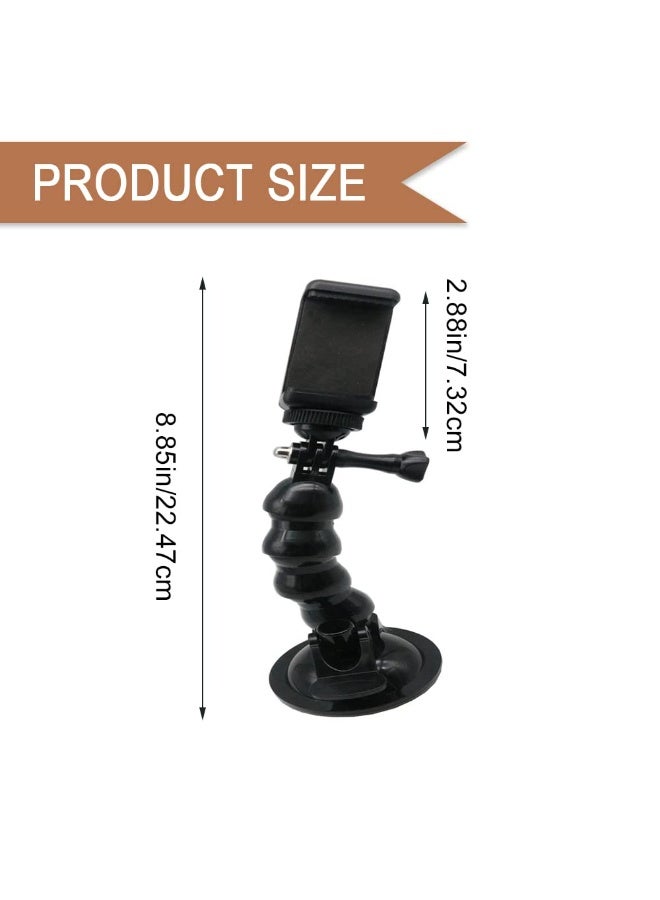 Heavy-Duty Suction Cup Camera Mount – Flexible Car Holder for Action Cameras and Smartphones - Image 4