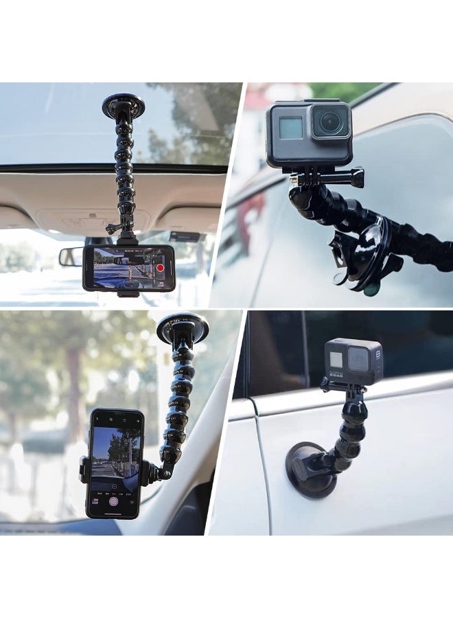 Heavy-Duty Suction Cup Camera Mount – Flexible Car Holder for Action Cameras and Smartphones - Image 2