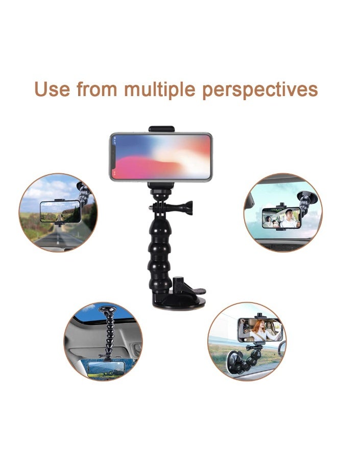 Heavy-Duty Suction Cup Camera Mount – Flexible Car Holder for Action Cameras and Smartphones - Image 3