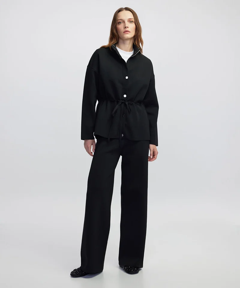 ابيكول Adjustable Waist Knit Jacket