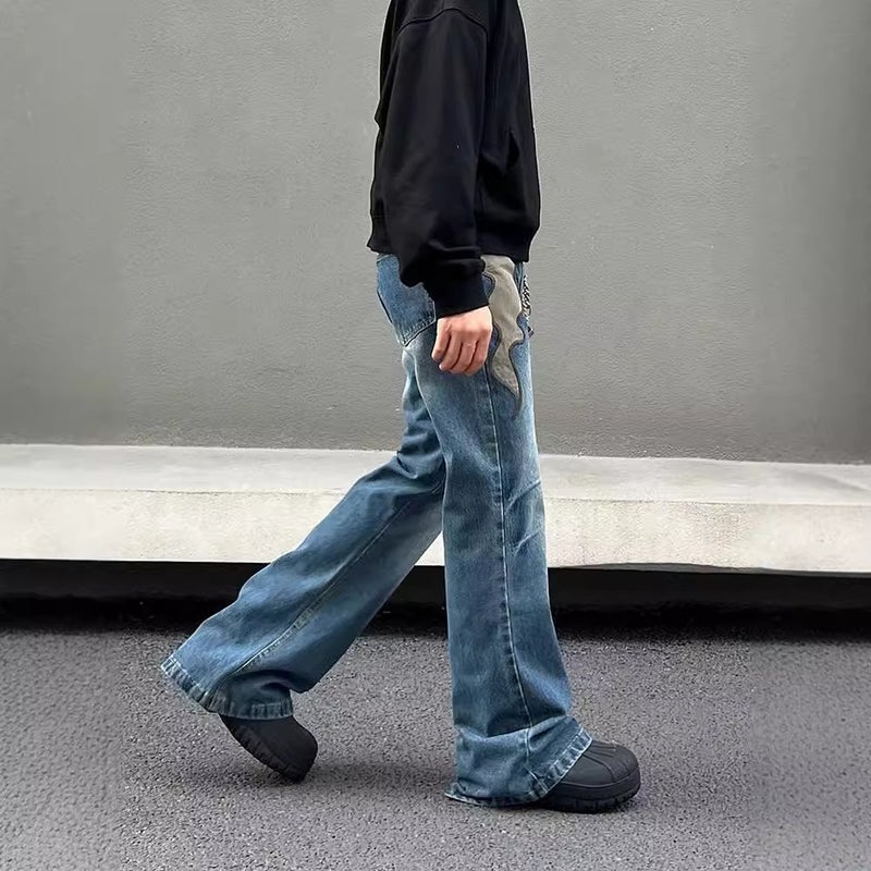 Unisex Classic Denim Jeans Loose Fit Daily Outdoor Wear - Image 3