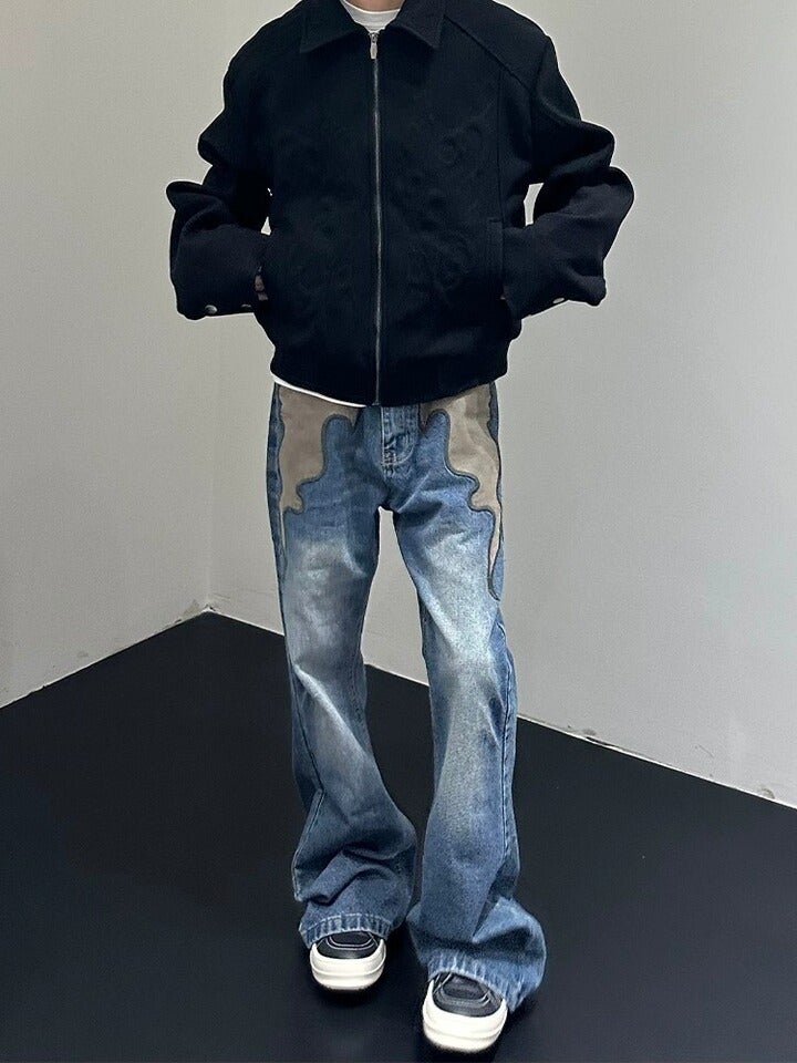 Unisex Classic Denim Jeans Loose Fit Daily Outdoor Wear - Image 1