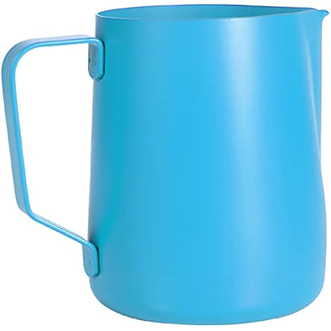 Unity Milk Frothing Pitcher Steaming Pitcher Espresso Milk Frothing Pitcher Stainless Steel Coffee Jug Latte Art Cup 600 Ml Blue - Image 4