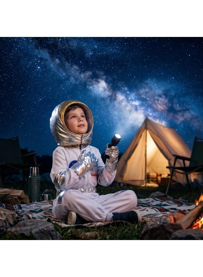 Kids Astronaut Costumes America Spacesuit for Boys Girls Space Jumpsuit Halloween Dress up - Image 2