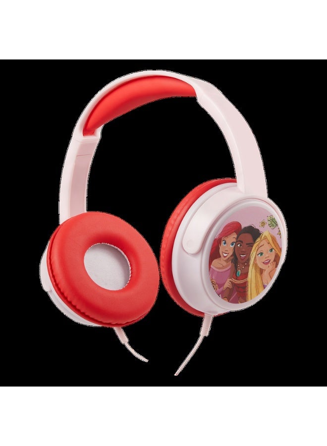 SMD Princess Auxiliary Headphones with Stickers | Wired headphones for kids with soft ear cushions, adjustable fit, aux cable compatibility, and sticker pack for creative decoration and fun usage - Image 1