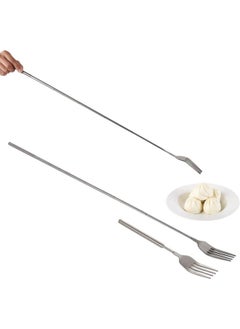 Telescopic Fork, Extendable Long Cutlery Forks Stainless Steel Fruit Dessert Toasting Fork for Eating Extends to 25inch 1pcs