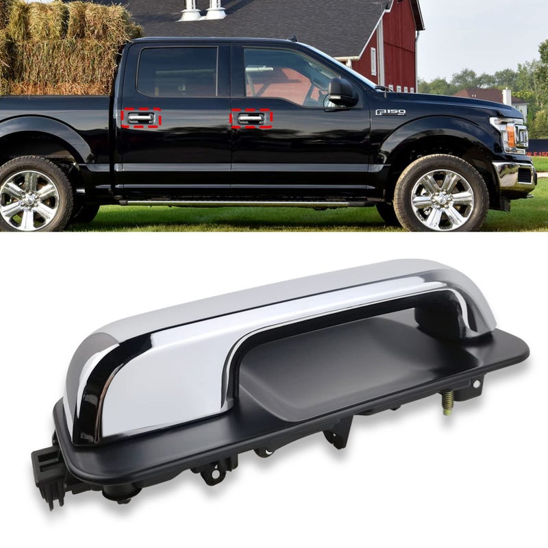 Moonlinks Compatible with Ford F150 Door Handle20152020 F150 FrontRear Passenger Exterior Door Pull Handle for Right SideChrome Lever14603667FL3Z1522404BF