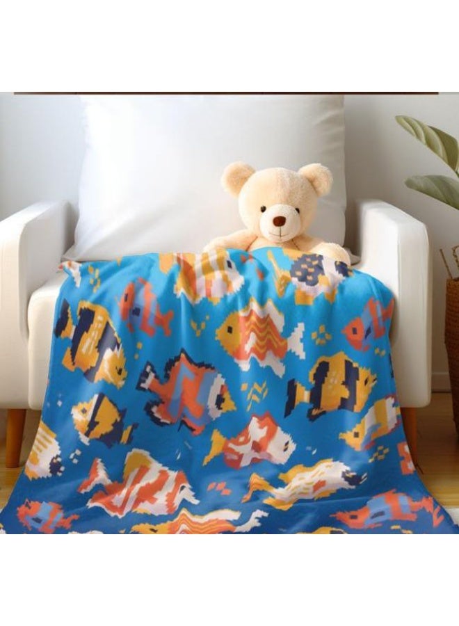 عام بطانية رقيقة من الفانيلا الكرتونية للأطفال والرضع (دافئة ومريحة، ومناسبة للنوم والألعاب) 70 سم * 100 سم - Image 2