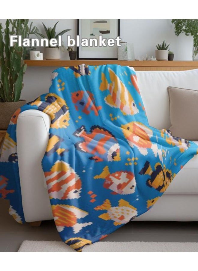 عام بطانية رقيقة من الفانيلا الكرتونية للأطفال والرضع (دافئة ومريحة، ومناسبة للنوم والألعاب) 70 سم * 100 سم - Image 5