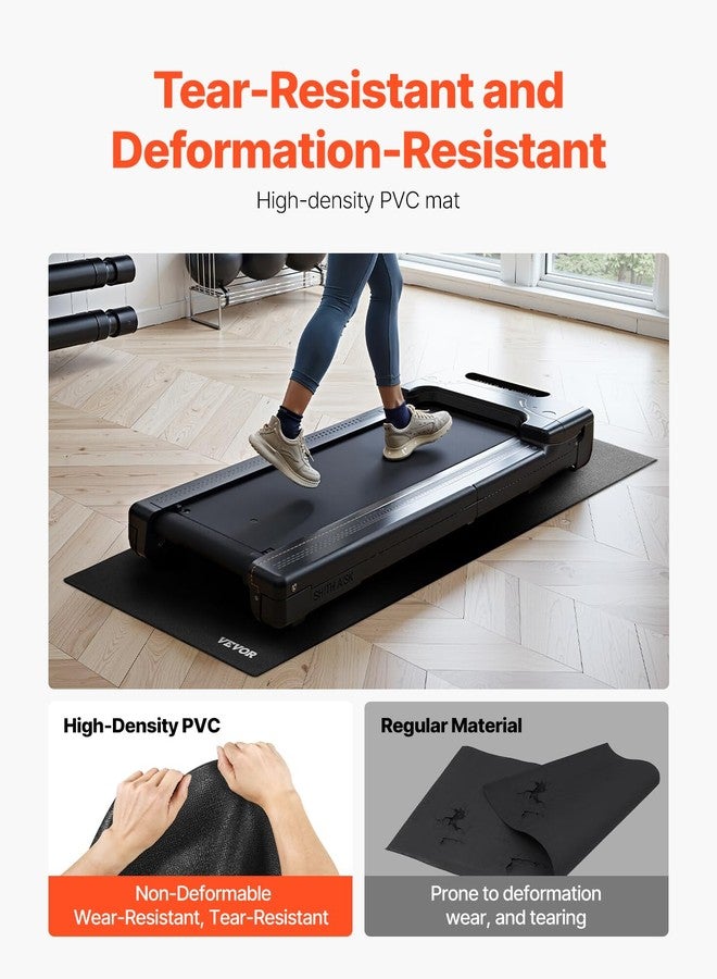 VEVOR Treadmill Mat for Carpet Floor, 23.62" x 51.18" x 0.16" Exercise Equipment Mat for Elliptical and Walking Pad, High Density PVC Floor Protector, Waterproof and Non-slip for Home Gym - Image 3