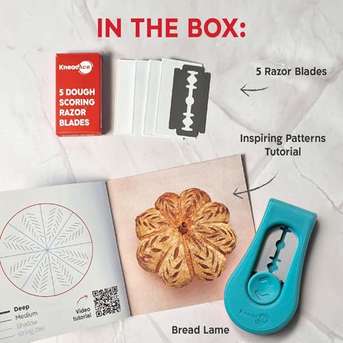 KneadAce Upgraded Extractable & Magnetic Bread Lame Dough Scoring Tool - Professional Sourdough scoring tool for Sourdough Bread baking & Bread Making Tools - Scoring Patterns booklet & 5 Razor Blades - Image 3