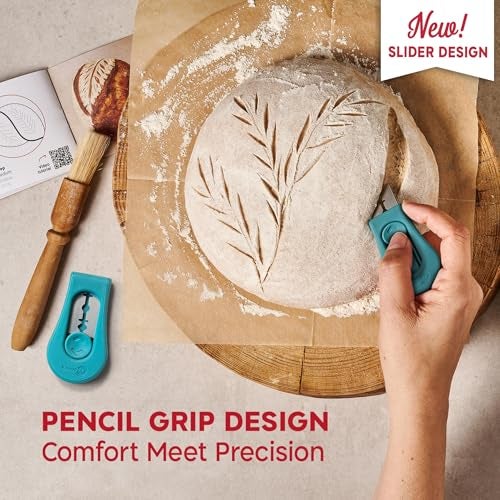 KneadAce Upgraded Extractable & Magnetic Bread Lame Dough Scoring Tool - Professional Sourdough scoring tool for Sourdough Bread baking & Bread Making Tools - Scoring Patterns booklet & 5 Razor Blades - Image 2
