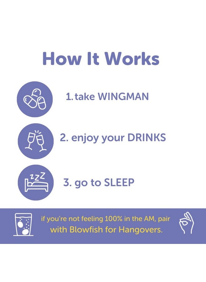 Blowfish - Blowfish Wingman | Feel Better After Drinking with DHM & L-Cysteine | Pre-Alcohol Liver Support & Hydration - Image 1