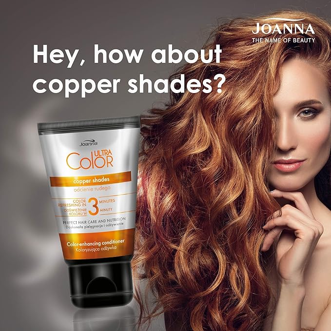 Joanna Ultra Color Colour Enhancing Conditioner Ginger And Copper Shades Of Natural And Dyed Hair Hair Care Hydrating Moisturising Ammonia Free Refresh The Colour In 3 Minutes 100 g - Image 2