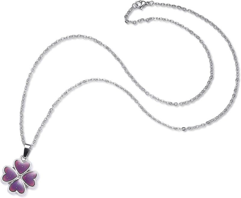 FM FM42 Temperature Sensing Color Changing Pendant Necklace with 19.29" Stainless Steel Rolo Chain - Image 2