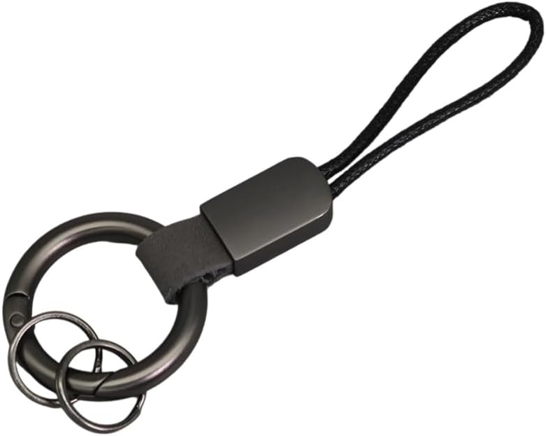Simulated Leather Keychain With And Adjustable Wrist Strap Trendy Holder For Car Keys Organization - Image 1