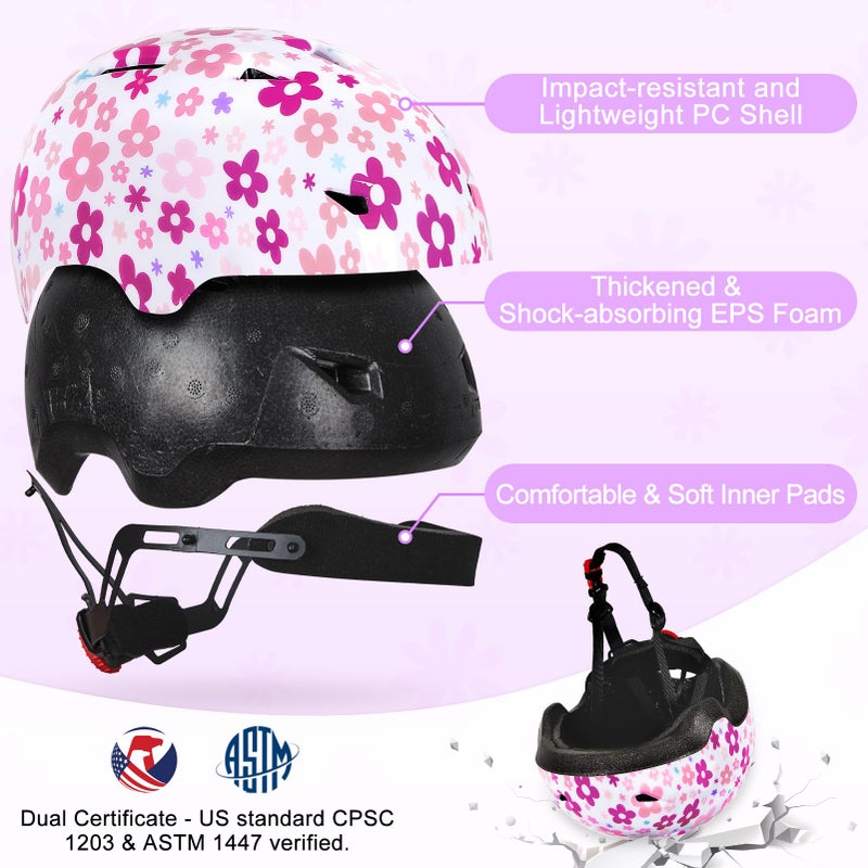 FIODAY Toddler Bike Helmet, Kids Helmets Baby Infant Bike Helmet for Kids Toddlers Boys Girls Age 1-3/2-4/3-5/5-8 for Biking Scootering Skateboarding - Image 3