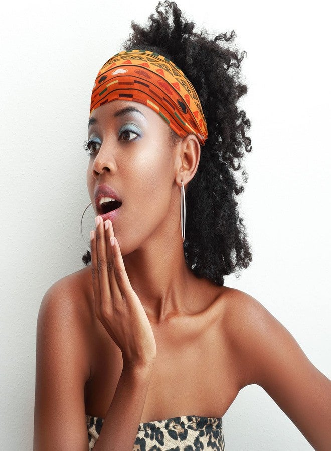 Cindeer أربطة رأس أفريقية بوهو 24 قطعة للنساء والفتيات عتيقة للتمارين الرياضية أربطة رأس عريضة مربوطة أغطية رأس عريضة يوغا مرنة مطبوعة بنمط الفهد - Image 3