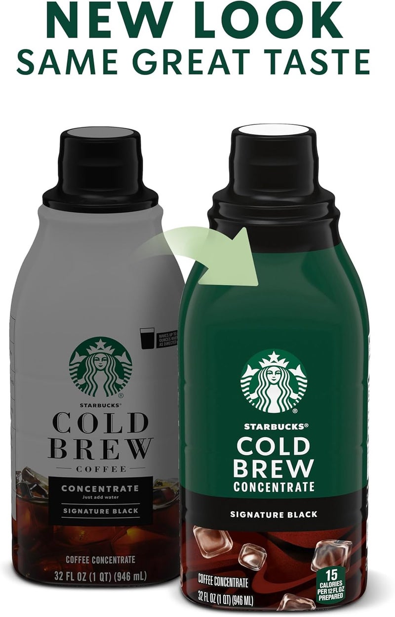 Starbucks Cold Brew Coffee Concentrate Signature Black 32 Fl Oz - 100% Arabica Multi-Serve - Image 3