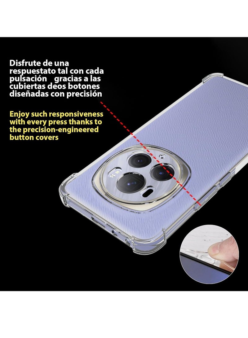 حافظة لهاتف Honor Magic 6 Pro 5G شفافة مصنوعة من مادة TPU بأربعة زوايا من الدرجة العسكرية، غطاء حماية ناعم وشفاف - Image 5