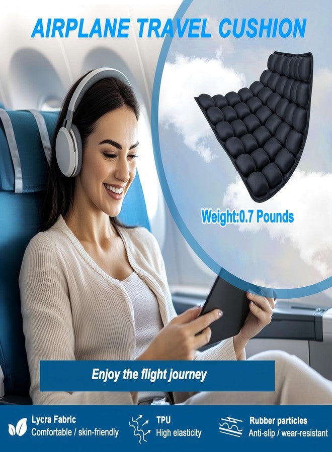MTGKY Sondor Travel Cushion,Portable & Adjustable Airplane seat Cushion for Long Flights,Inflatable Cushion for Wheelchair, Travel,Driving - Image 2